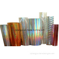 Self Adhesive Laser Stickers Silver Holographic Film Faced